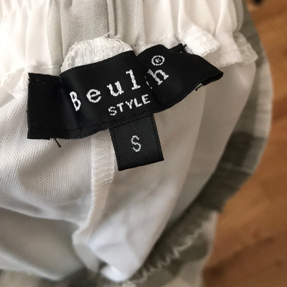 Beulah White and Gray checked sheer Jogger - Picture 4 of 4